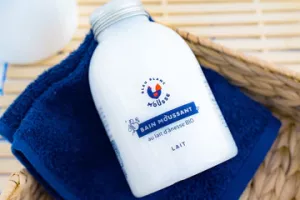 Bleu blanc mousse bain lait d'anesse bio